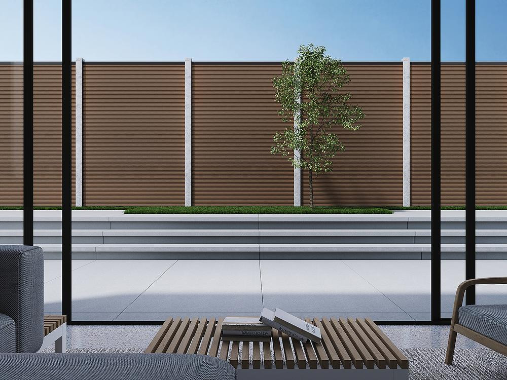 Talasey Piranha Horizontal Slatted Retro Fit Composite Fence Kit